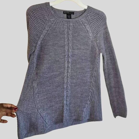 Design History Gray Knit Sweater Women’s Size Small Pullover Long Sleeve - Picture 7 of 11